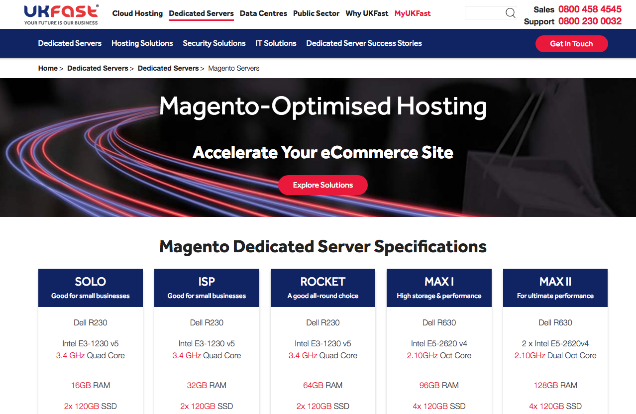 Magento Optimised Web Hosting