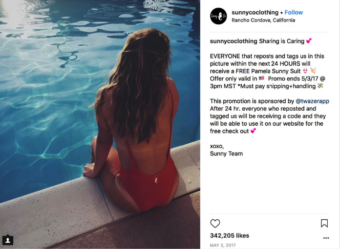 Sunny Co Clothing Instagram Promotion - Social Media Contest