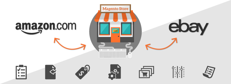 Magento 2 offers marketplace integration including Amazon and eBay