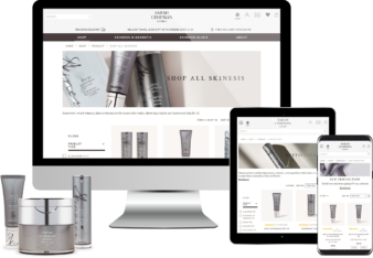 Sarah Chapman Magento Ecommerce Website design on multiple devices by R & W Media