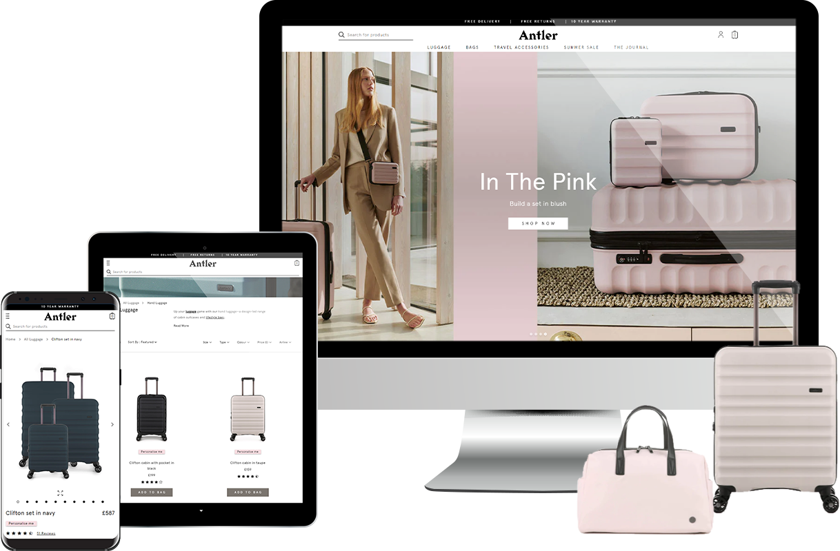 Antler Magento Ecommerce Store on mobile tablet and desktop